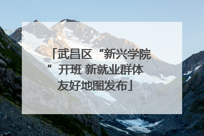 武昌区“新兴学院”开班 新就业群体友好地图发布
