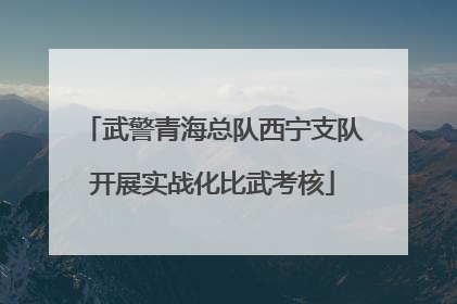 武警青海总队西宁支队开展实战化比武考核