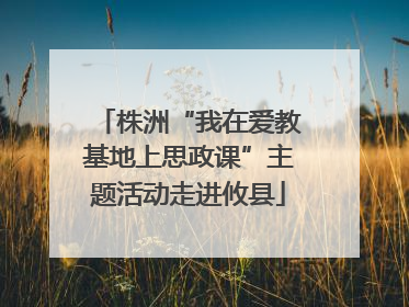 株洲“我在爱教基地上思政课”主题活动走进攸县