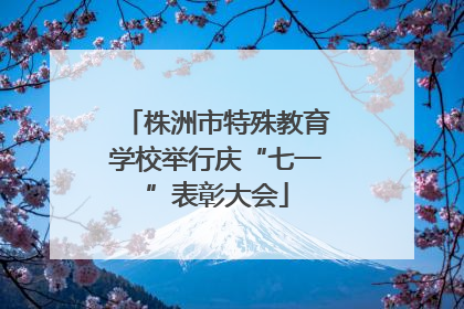株洲市特殊教育学校举行庆“七一”表彰大会