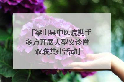 梁山县中医院携手多方开展大型义诊暨双联共建活动
