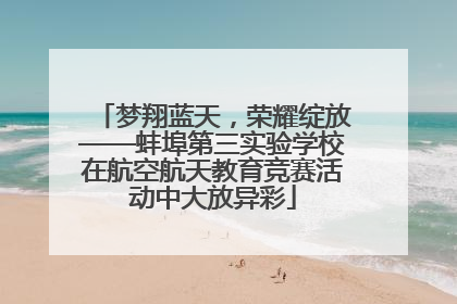 梦翔蓝天，荣耀绽放——蚌埠第三实验学校在航空航天教育竞赛活动中大放异彩