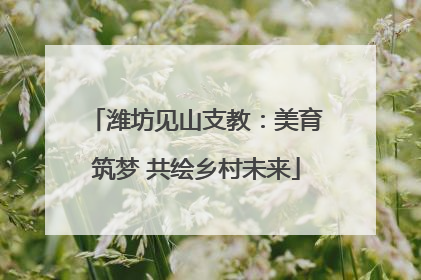 潍坊见山支教：美育筑梦 共绘乡村未来
