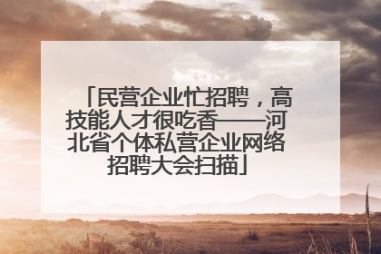 民营企业忙招聘，高技能人才很吃香——河北省个体私营企业网络招聘大会扫描
