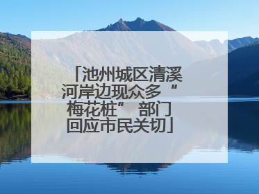 池州城区清溪河岸边现众多“梅花桩” 部门回应市民关切
