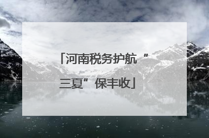 河南税务护航“三夏”保丰收