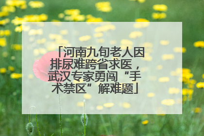 河南九旬老人因排尿难跨省求医，武汉专家勇闯“手术禁区”解难题