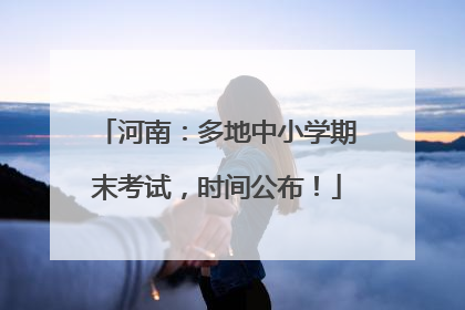 河南：多地中小学期末考试，时间公布！