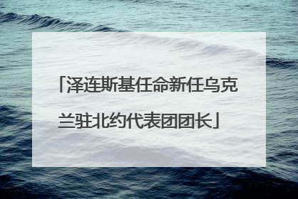 泽连斯基任命新任乌克兰驻北约代表团团长