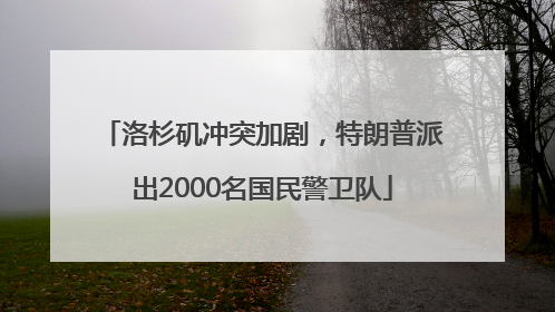 洛杉矶冲突加剧，特朗普派出2000名国民警卫队
