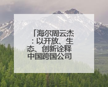 海尔周云杰：以开放、生态、创新诠释中国跨国公司全球化担当