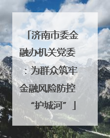 济南市委金融办机关党委：为群众筑牢金融风险防控“护城河”