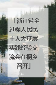 浙江省全过程人民民主人大基层实践经验交流会在桐乡召开