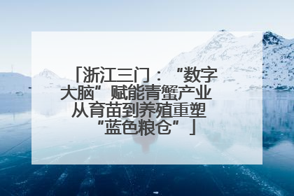 浙江三门：“数字大脑”赋能青蟹产业 从育苗到养殖重塑“蓝色粮仓”