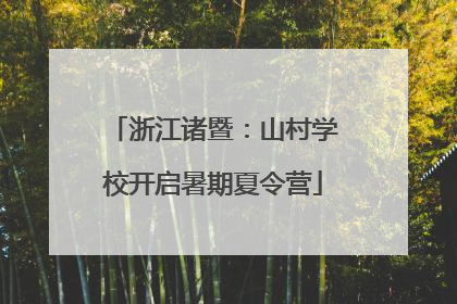 浙江诸暨：山村学校开启暑期夏令营