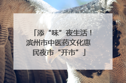 添“味”夜生活！滨州市中医药文化惠民夜市“开市”
