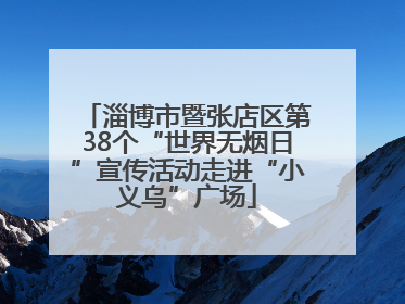 淄博市暨张店区第38个“世界无烟日”宣传活动走进“小义乌”广场