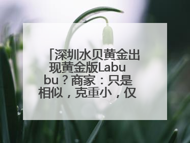 深圳水贝黄金出现黄金版Labubu？商家：只是相似，克重小，仅需几百元