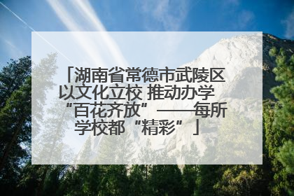 湖南省常德市武陵区以文化立校 推动办学“百花齐放”——每所学校都“精彩”