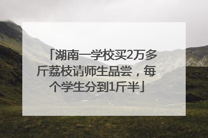 湖南一学校买2万多斤荔枝请师生品尝，每个学生分到1斤半