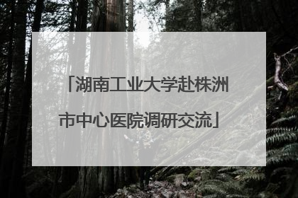 湖南工业大学赴株洲市中心医院调研交流