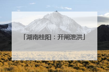 湖南桂阳：开闸泄洪