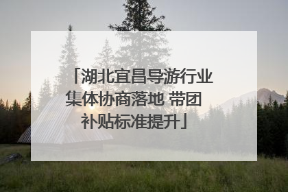 湖北宜昌导游行业集体协商落地 带团补贴标准提升