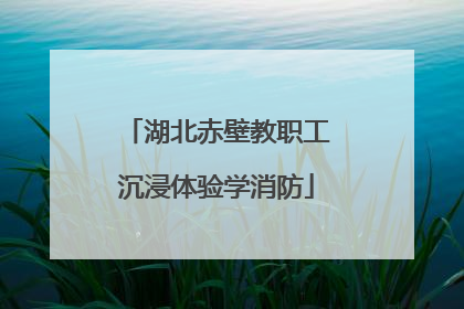湖北赤壁教职工沉浸体验学消防