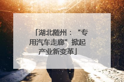 湖北随州：“专用汽车走廊”掀起产业新变革