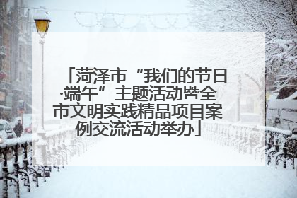 菏泽市“我们的节日·端午”主题活动暨全市文明实践精品项目案例交流活动举办