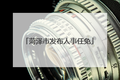菏泽市发布人事任免