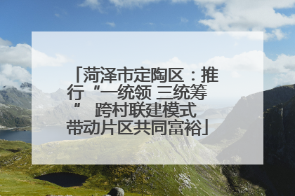 菏泽市定陶区：推行“一统领 三统筹” 跨村联建模式 带动片区共同富裕