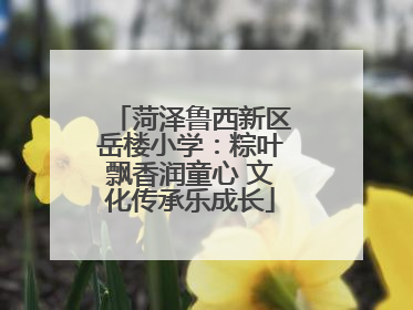 菏泽鲁西新区岳楼小学：粽叶飘香润童心 文化传承乐成长