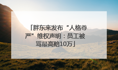 胖东来发布“人格尊严”维权声明：员工被骂最高赔10万