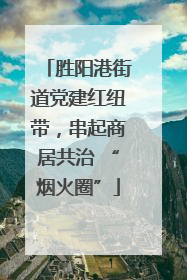 胜阳港街道党建红纽带，串起商居共治 “烟火圈”
