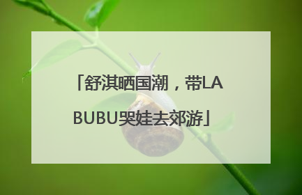 舒淇晒国潮，带LABUBU哭娃去郊游