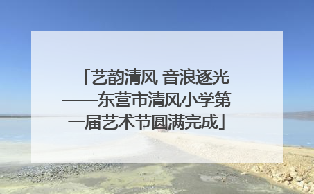 艺韵清风 音浪逐光——东营市清风小学第一届艺术节圆满完成