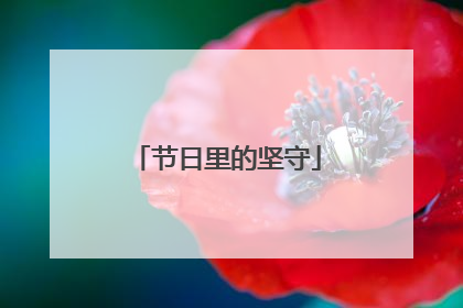 节日里的坚守