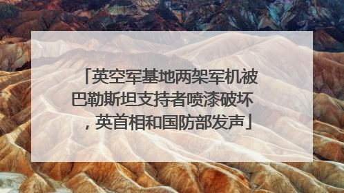 英空军基地两架军机被巴勒斯坦支持者喷漆破坏，英首相和国防部发声