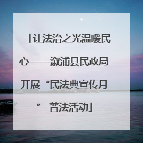 让法治之光温暖民心——溆浦县民政局开展“民法典宣传月” 普法活动