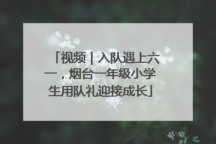 视频｜入队遇上六一，烟台一年级小学生用队礼迎接成长