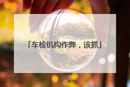 车检机构作弊，该抓
