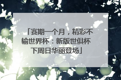 赛期一个月，精彩不输世界杯：新版世俱杯下周日华丽登场
