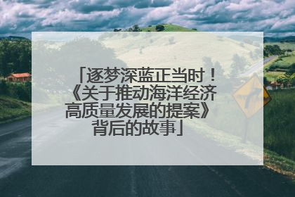 逐梦深蓝正当时！《关于推动海洋经济高质量发展的提案》背后的故事