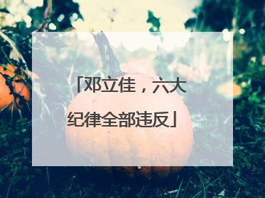 邓立佳，六大纪律全部违反