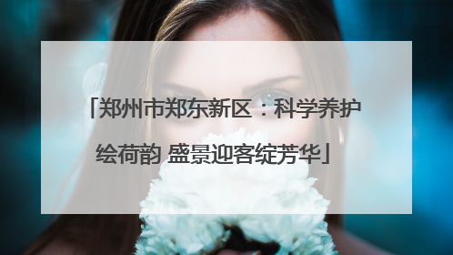 郑州市郑东新区：科学养护绘荷韵 盛景迎客绽芳华