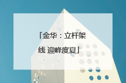 金华：立杆架线 迎峰度夏