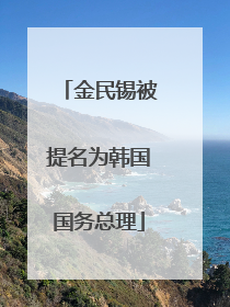 金民锡被提名为韩国国务总理