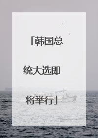 韩国总统大选即将举行