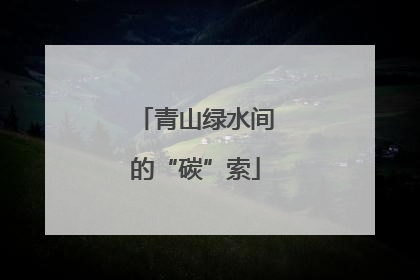 青山绿水间的“碳”索